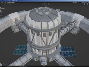 科幻空间站 3D 模型