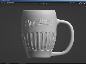 pilsner urquell beer glass 3D Model
