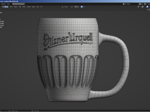 pilsner urquell beer glass 3Dモデル