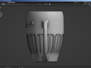 pilsner urquell beer glass 3Dモデル