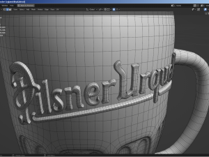 pilsner urquell beer glass 3Dモデル