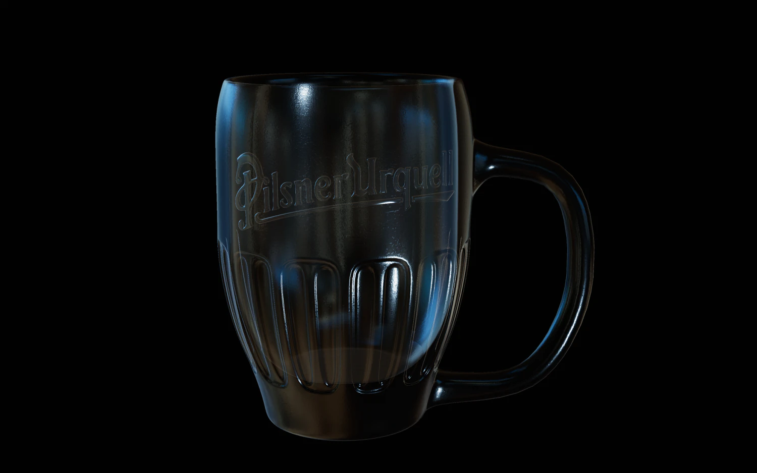 pilsner urquell beer glass 3D Model .c4d .max .obj .3ds .fbx .stl .blend 