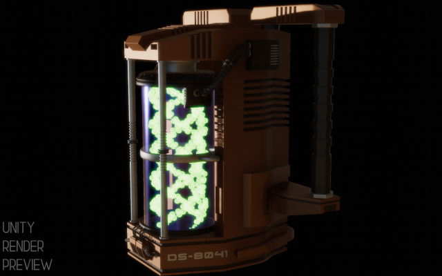 sci-fi container 3D Model .c4d .max .obj .3ds .fbx .stl .blend 