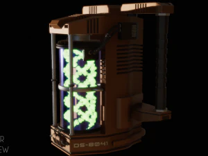 科幻容器 3D 模型