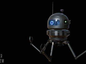 sci-fi robot - droid bone-rigged 3D Model