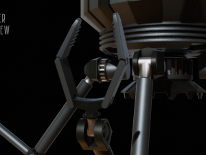 sci-fi robot - droid bone-rigged 3D मॉडल
