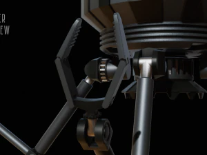 sci-fi robot - droid bone-rigged 3D Model