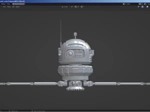 sci-fi robot - droid bone-rigged 3D Model