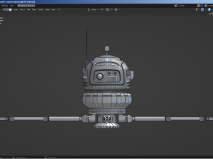 sci-fi robot - droid bone-rigged 3D मॉडल