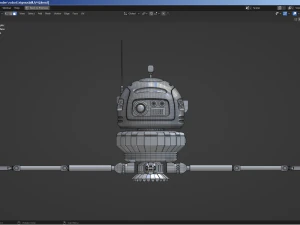 sci-fi robot - droid bone-rigged 3D Model