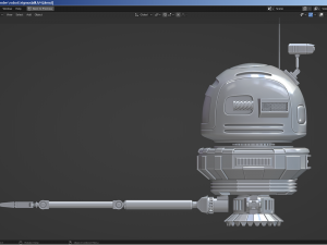 sci-fi robot - droid bone-rigged 3D मॉडल