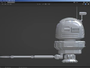 sci-fi robot - droid bone-rigged 3D Model