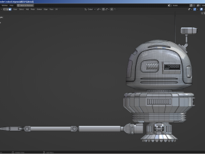 sci-fi robot - droid bone-rigged 3D मॉडल