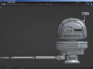 sci-fi robot - droid bone-rigged 3D Model