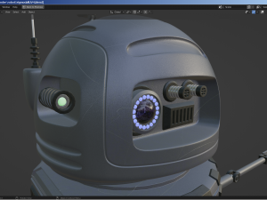 sci-fi robot - droid bone-rigged 3D मॉडल