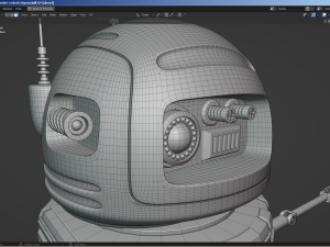sci-fi robot - droid bone-rigged 3D मॉडल