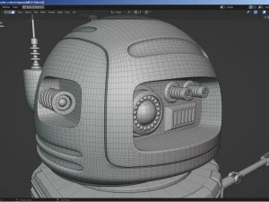 sci-fi robot - droid bone-rigged 3D Model