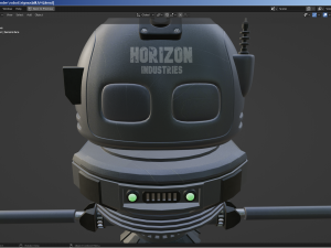 sci-fi robot - droid bone-rigged 3D मॉडल