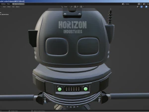 sci-fi robot - droid bone-rigged 3D Model