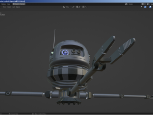sci-fi robot - droid bone-rigged 3D मॉडल