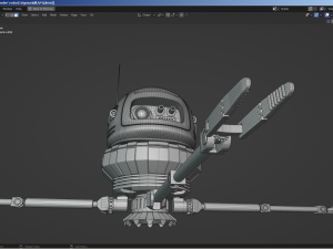 sci-fi robot - droid bone-rigged 3D मॉडल