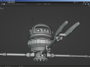 sci-fi robot - droid bone-rigged 3D Model