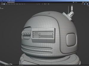 sci-fi robot - droid bone-rigged 3D मॉडल