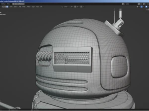 sci-fi robot - droid bone-rigged 3D Model