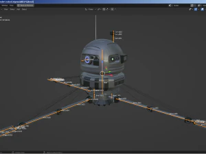 sci-fi robot - droid bone-rigged 3D Model