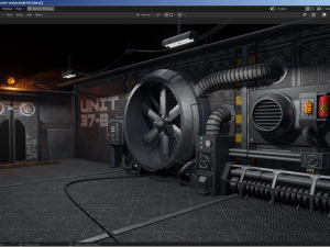 isometric industrial-scifi hall 3D Модель