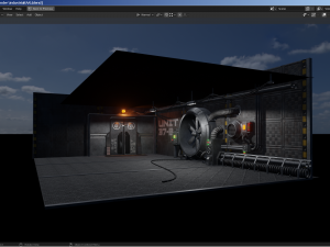 isometric industrial-scifi hall 3D Модель
