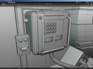 isometric industrial-scifi hall 3D Model