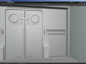 isometric industrial-scifi hall 3D Model