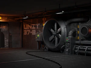 isometric industrial-scifi hall 3D Model