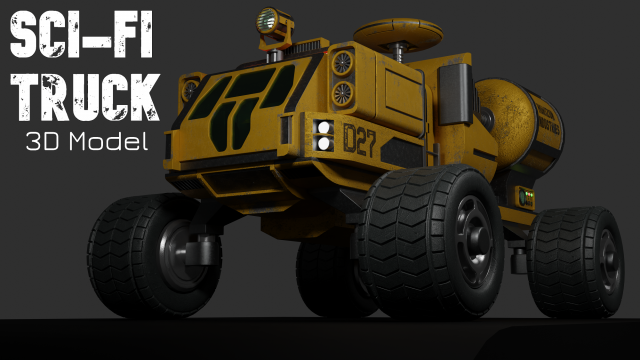 Sci-Fi Truck - FK rigged 3D Модель .c4d .max .obj .3ds .fbx .stl .blend 