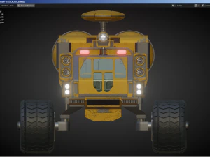Sci-Fi Truck - FK rigged 3D Model