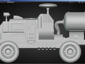 Sci-Fi Truck - FK rigged 3D Model