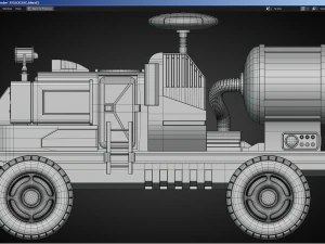 Sci-Fi Truck - FK rigged 3D Model