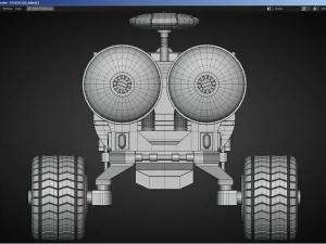 Sci-Fi Truck - FK rigged 3D Model