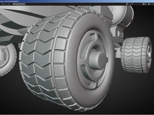 Sci-Fi Truck - FK rigged 3D Model