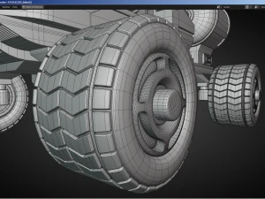 Sci-Fi Truck - FK rigged 3D Model