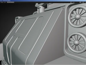 Sci-Fi Truck - FK rigged 3D Model