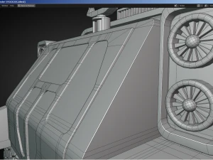 Sci-Fi Truck - FK rigged 3D Model