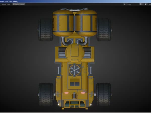 Sci-Fi Truck - FK rigged 3D Model