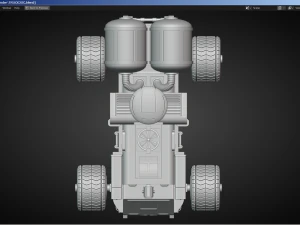 Sci-Fi Truck - FK rigged 3D Model