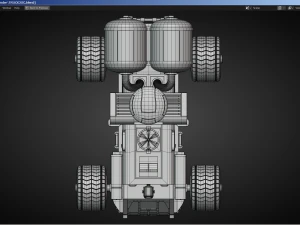 Sci-Fi Truck - FK rigged 3D Model