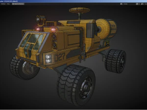 Sci-Fi Truck - FK rigged 3D Model