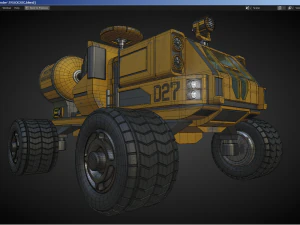 Sci-Fi Truck - FK rigged 3D Model