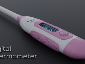 Digital Thermometer V2 3D Model