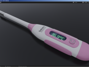 Digital Thermometer V2 3D Model
